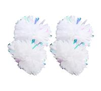 YARNOW 4 Piezas de PE con Brillo Llamativo y Portátiles de Práctica con Asa en Anillo para Porristas para Competencias y de Fútbol