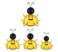 YARNOW 4 Piezas Decoración Colgante Abeja Panal Arte De La Pared Del Jardín Decoraciones De Jardín Al Aire Adornos De Valla Al Aire Juguete Felpa Muro Adorno Rústico Planchar