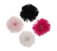 YARNOW 4 Piezas Funda de Micrófono Parabrisas Suave para Micrófonos de Protección Windshield para Grabación Estudio y Exteriores Negro Blanco Rosa