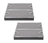 YARNOW 4 Piezas Panel Reflector Retrorreflectante, Panel Reflector de Plástico Negro, Rectangular, Distancia Entre Orificios 55mm, para Seguridad Vial y Marcaje de Vehículos, Fácil