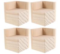 YARNOW 4 Piezas Patas de Soporte del Marco Cama, Patas de Repuesto para Muebles, Beige, Madera, Estructura de Apoyo Firme, Superficie Lisa, Antideslizante, para Cuna de Ñiño y Escritorio