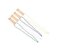 YARNOW 4 Piezas Silbatos de Madera para Pintar Juguete Musical Diy con Cuerda para Colgar para Manualidades Color Aleatorio