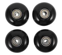 YARNOW 4 Ruedas de PU para Patineta de Calle Color Negro con Rodamientos, Alta Dureza y Agarre Mejorado para Deportes Extremos y Competencias Profesionales