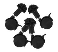 YARNOW 4 Ruedas Giratorias Amplia Compatibilidad de Plástico Negras y Deslizamiento Suave para Muebles y Estanterías Adecuado para Armarios y Estantes