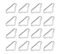 YARNOW 40 Piezas de Anillos Triangulares de Acero para Trampolín, Conector en V de Alta Resistencia para Cama Elástica, Accesorios de Repuesto Duraderos para Exteriores y DIY de Correas