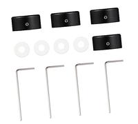 YARNOW 4juegos Protector De Aluminio Para Pedal De Efecto Guitarra Kit Unidades Negras Tapa Resistente y Duradera Para Footswitch Protege y Prolonga Vida Útil