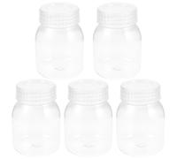 YARNOW 5 Frascos de Laboratorio: Frasco de Almacenamiento de Boca Ancha - Contenedores de Muestras de 350 Ml con Tapa para Uso en Laboratorio de Cultivo de Tejidos Vegetales.