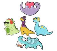 YARNOW 5 piezas Broche de Ropa Dinosaurio Delicado de Conjunto de Pin de Solapa Colorido para Chaquetas Mochilas y Accesorios Regalo Infantil Divertido