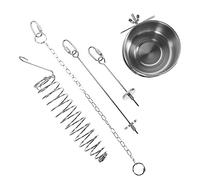 YARNOW 5 Piezas Comedero para Loros De Acero Inoxidable Alimentador De Acero Inoxidable Soporte para Comida De Pájaros Comedero para Pájaros De Juguete Mascota Alimenta a Los Pájaros