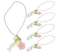 YARNOW 5 piezas de lindos accesorios para teléfono, lindo colgante de cordón para teléfono con forma de flor de tulipán, cadena decorativa para llavero de cámara USB para celular de mujeres y