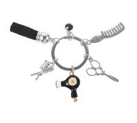 YARNOW 5 Uds Llavero De Peluquero Peine para El Pelo Llavero Tijeras Llavero Creativo Colgante De Llave Secador De Pelo Llavero Joyería De Peluquero Mochila Colgante Llavero De