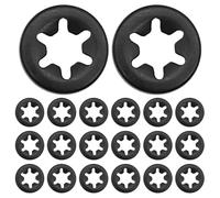 YARNOW 50 arandelas estrelladas, sujetadores de retención de eje de fijación rápida, clips de sujeción de metal M4x12, repuesto industrial, sujetadores de repuesto para mini ejes de bicicleta.