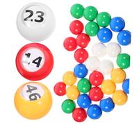 YARNOW 50 Piezas Bola Digital de Ventana Bolas de Colores Juego de número de Color Bola de lotería Bolas de boletos rifa de Bolas de lotería Actividad Adulta Bolas de rifa páginas