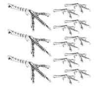 YARNOW 50 Unidades Accesorios de Joyería de Garra de Pájaro de Aleación de Zinc Plata Retro, Patas de Pájaro Artificiales Resistentes y Multipropósito para Proyectos DIY y Fiestas
