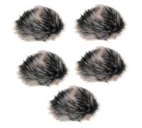 YARNOW 5piezas Funda Prueba De Viento Peluda Para Micrófono Clip Antirruido Para Micrófono Reduce El Ruido Del Viento Exteriores