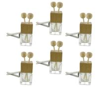YARNOW 6 Botellas de Vidrio para Difusor de Aceites Esenciales para Coche Buen Sellado y Diseño Clásico Elegancia Decorativa