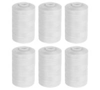 YARNOW 6 carretes de hilo de coser y bordar - Beige, 914 metros (1000 yardas), hilo de poliéster para costura a mano, proyectos de costura y manualidades, suministros para acolchado.