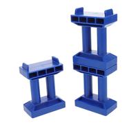YARNOW 6 Piezas Accesorios de Muelle muelles de Tren vía de Muelle de reemplazo Tubo de Subida Largo apoya Puente del Tren Accesorios de vías de Tren Adaptador de Pista el plastico Azul