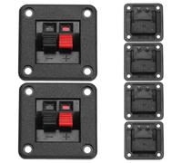 YARNOW 6 Piezas de Terminales Conectores Estéreo para Altavoz Clip de Resorte, Conexión Eléctrica Confiable, Material Abs y Cobre, Apto para Pruebas de Envejecimiento y Uso DIY
