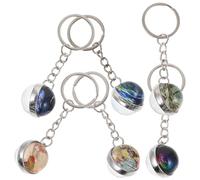 YARNOW 6 Piezas Llavero Globo Terráqueo de Metal Llavero Colgante de Globo para Llaves Colgante para Bolso y Cartera para Personas que Gustan del Modelo Global