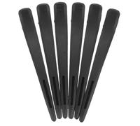 YARNOW 6 Pinzas de Peluquero de Plástico Negro para Cortar y Separar el Pelo Buen Brillo y Diseño Seguro, Ideales para Uso en Casa y Peluquería Profesional Color Color Aleatorio
