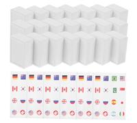 YARNOW 65 Piezas De Cinta Adhesiva con Bandera Nacional Mahjong Juego De Tren Mexicano Bandera Patriótica Pegatinas De Países Soporte para Dominó De Fiesta Dominó para Juego De