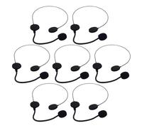 YARNOW 7 Micrófonos Falsos para Cosplay Auriculares y Micrófono Accesorio de Disfraz para Fiestas y Carnaval Ligero y Realista para Pack de 7 Piezas