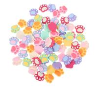 YARNOW 70 Piezas Adornos para Zapatos Resina Forma de Huellas de Gato Morado Decoración DIY para Calzado Pulseras y Fiestas
