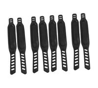 YARNOW 8 Piezas Correas para Pedal de Bicicleta de Plástico Negro Ajustables y Duraderas para Máquina de Pedalear y Entrenamiento Dinámico
