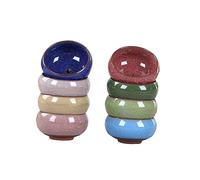 YARNOW 8 Piezas Macetas De Cerámica De Mini y Colorido Hechas De Cerámica para Plantas De Interior y Decoración De Jardín De Exterior