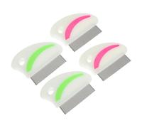 YARNOW 8 Piezas Peine De De Acero Inoxidable Peine Para Perros y Gatos Cepillo Para Limpiar De Eliminación Para Quitar De Gato Mascota s Rojo