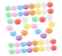 YARNOW 80 Piezas Contenedor Semitransparente Redondo Rellenable para Juguetes para Máquina Expendedora de Garra Bolas de Plástico Vacías para Dulces o Chicles