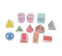 YARNOW 8Piezas Sólidos Geométricos Transparentes para Medición de Volumen Material Resistente para Educación Matemática Aula y Hogar Juguete Interactivo
