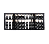 YARNOW Ábaco de Madera con Marco Negro y 7 Cuentas: Herramienta para cálculo Mental, calculadora Profesional para el Aprendizaje de matemáticas, Material Escolar y decoración para el hogar y la