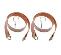 YARNOW Abrazaderas de Cortina de Cuero 2 Piezas Clavos, Soporte Delicado para Cortinas en Color Marrón Oscuro, Accesorio para Decoración de Ventanas y Hogar, Adecuado para Sala