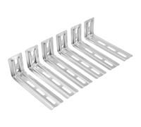 YARNOW Accesorios para cortinas verticales 6 piezas metálicas para instalación, soportes para barras de cortina adaptados a hogares y centros comerciales