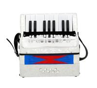 YARNOW Acordeón Portátil Para Principiantes Instrumento Musical De Iniciación Excelentes Tonos Estudiantes Casa o Escuela Color Blanco