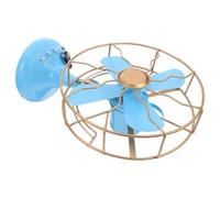 YARNOW Adorno de Ventilador de Hierro, Modelo de Ventilador de Mesa Retro, Azul, Hierro, Adorno de Sobremesa, Objeto de Colección, Accesorio Fotográfico para Café y Exposición