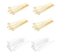 YARNOW Alfileres de Ojo Ideales para Pulseras y Collares en Proyectos de Manualidades 1200 Piezas Hechos de Hierro, Diseño Versátil y Conexión Segura para Hacer Joyas DIY