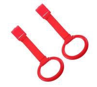 YARNOW Anillas De Soporte Para Cuna y Caminador Infantiles Para Bebés, 2 Piezas Rojas, Asistentes Para Caminar, Fabricadas Material Resistente, Uso Interiores y Viajes, Para Niños Pequeños