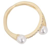 YARNOW Anillo Ajustable Cruzado Vintage Para Mujer, Joyería De Moda En Acero Dorado, Abierto, Decoración Para Fiesta, Tamaño Único, Diseño Delicado y Sencillo