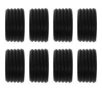 YARNOW Anillo Silicona para Raqueta de Tenis y Bádminton, Banda de Raqueta Ligera y Flexible, Cómodo Protector de Sobregrip para Exteriores, Pack de 8 Piezas Negras
