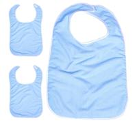 YARNOW Baberos para Personas Mayores 3 Baberos de Algodón Lavables para Adultos Discapacitados Protección contra Manchas y Comodidad para Comer en Casa