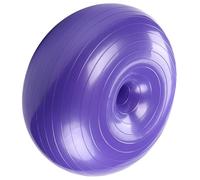 YARNOW Balón de Ejercicio en Forma de Dona para Yoga y Pilates Pelota de Fitness de PVC a Prueba de Explosiones Antideslizante Tamaño Mediano Color Púrpura Incluye Bomba de Aire