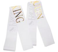 YARNOW Banda de Graduación Dorada de Satén para Ceremonia, Juego de 2 Piezas para Estudiantes, Accesorios para Fiesta de Graduación