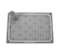 YARNOW Bandeja de Entrenamiento para Perros con Columna de Orina Gris Claro, Soporte Reutilizable para Almohadillas, Inodoro Portátil para Interiores y Exteriores, 41,7 X 28,9 Cm,