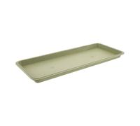 YARNOW Bandeja Rectangular y Superficie Lisa para Macetas de Plástico Verde Control de Agua para Decoración de Oficina y Jardines en Alféizares