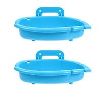 YARNOW Bañera para Pájaros 2 Unidades de Plástico Resistente para Loros Pequeños y Canarios, Cuenca de Baño Reutilizable para Jaula, Suministros para Mascotas, Baño Interior y Limpieza