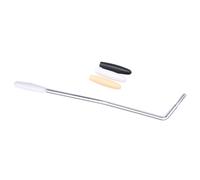 YARNOW Barra de Vibrato de Trémolo de 5 Mm de Diámetro con 3 Tapones Plateados, Brazo de Puente para Guitarra Eléctrica, Pieza Compatible con Sistema de Puente de Trémolo Simple,