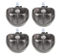YARNOW Bebedero Automático para Conejos 4 Piezas Pequeño Acero Inoxidable Sistema de Riego Ajustable Tazón de Agua Extraíble para Jaulas y Cuidado Higiénico de Mascotas